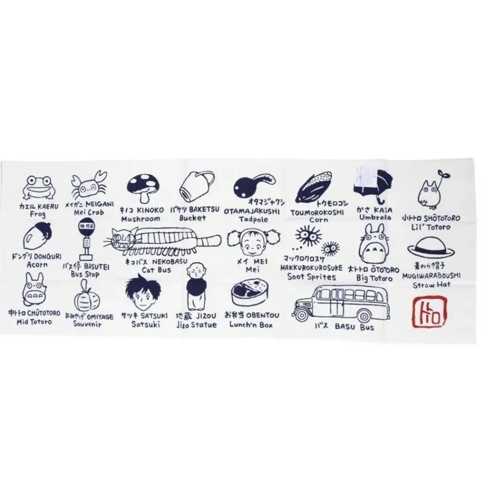 Maison Ghibli Tenugui Totoro Symbols - My Neighbor Totoro