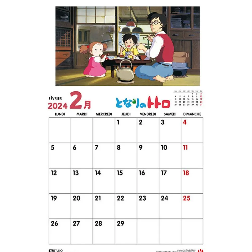 Best Maison Ghibli Totoro Calendar 2024 - En