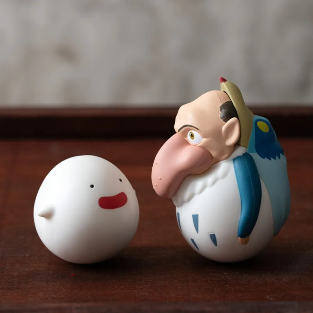 Best Maison Ghibli Two Pack Roly-Poly Figurines Heron & Warawara - The Boy And The Heron