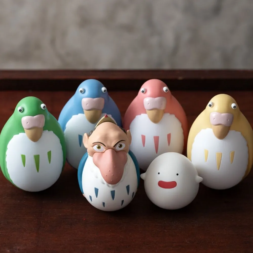 Discount Maison Ghibli Two Pack Roly-Poly Figurines Red & Yellow Parakeet - The Boy And The