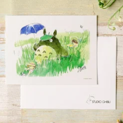 Discount Maison Ghibli Watercolour Greeting Cards 24 X 15,8 Cm Mei & Totoro & Sakura - My Ne