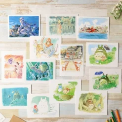 Best Maison Ghibli Watercolour Greeting Cards 24 X 15,8 Cm Spring - My Neighbor Totoro