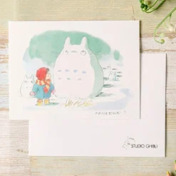 Online Maison Ghibli Watercolour Greeting Cards 24 X 15,8 Cm Winter - My Neighbor Totoro