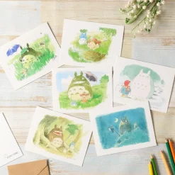 Best Maison Ghibli Watercolour Greeting Cards 24 X 15,8 Cm Autumn - My Neighbor Totoro