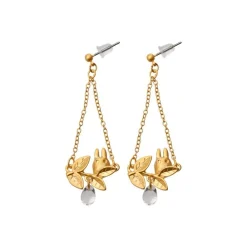 Outlet Maison Ghibli White Totoro Earring Hidden In A Leaf - My Neighbor Totoro