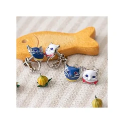 Online Maison Ghibli Yuki & Moon Clip Earrings - The Cat Returns